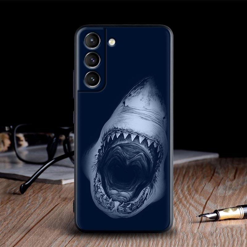 Ocean Whale Shark Swimming Case For Samsung Galaxy S24Ultra Funda S24 5G S22 S23 Ultra S20 S21 FE S10 Plus Soft Tpu Phone Cases