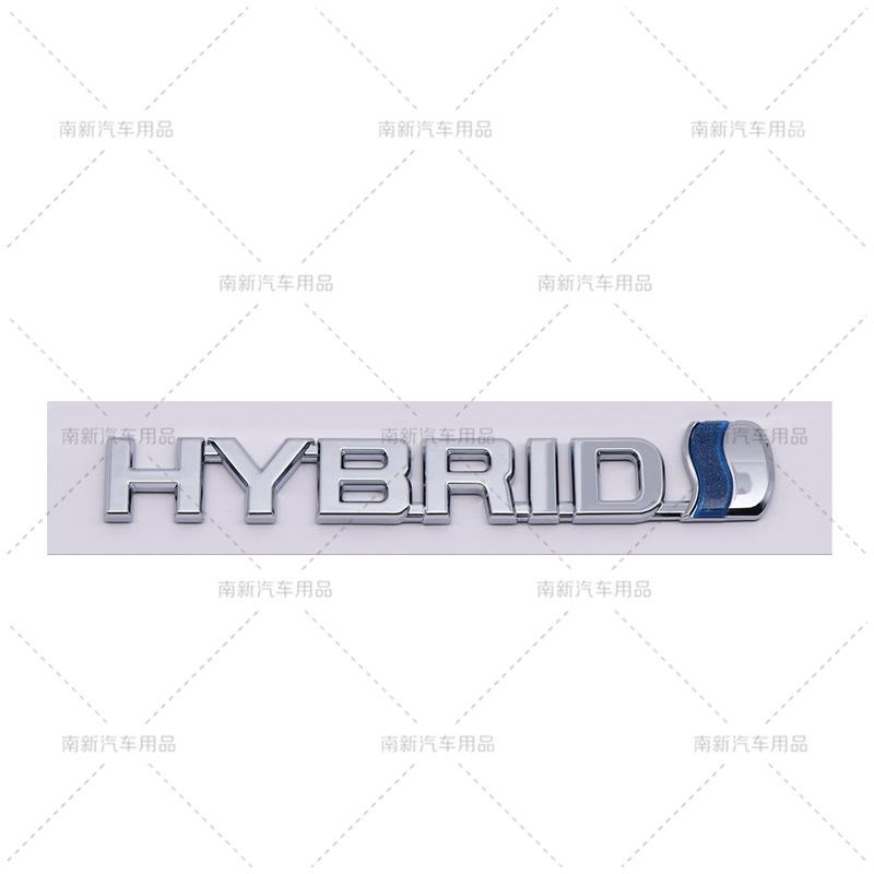 Logo Ibrido ABS 3D Emblema Parafango Laterale Bagagliaio Posteriore Badge Adesivo per Auto Decalcomanie per Prius Camry Crown Auris Rav4 Yaris L Highlander