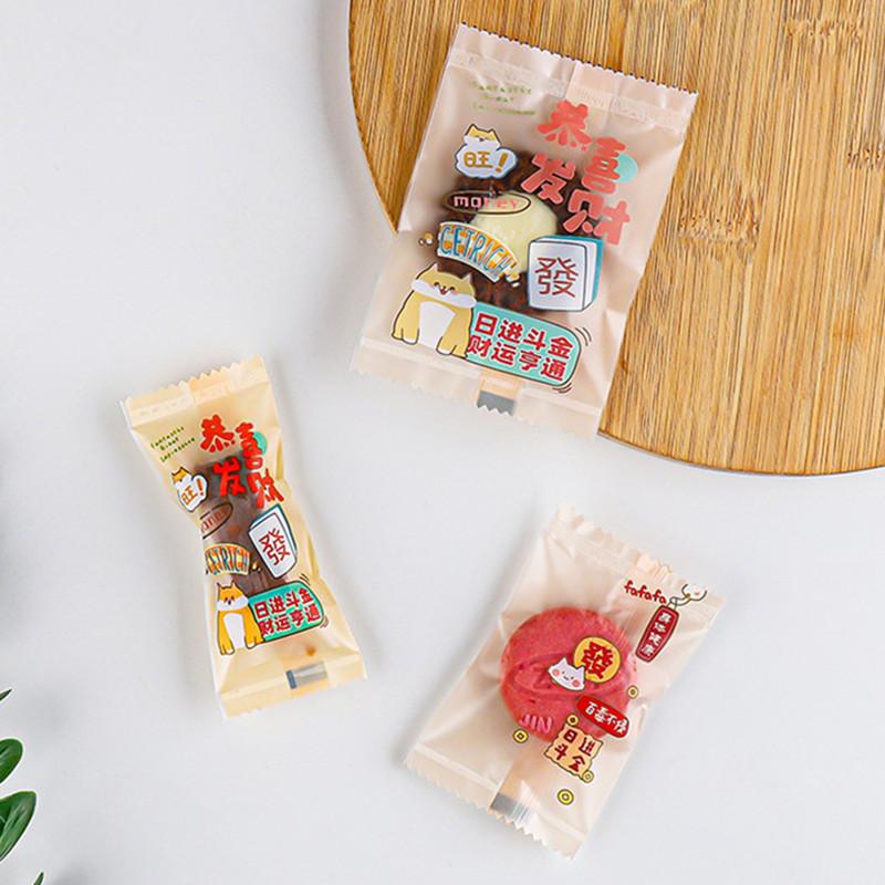 2024 Chinese New Year Snowflake Crisp Biscuit Cookie Candy Manual Baking Packing Sanding Machine Sealing Bags
