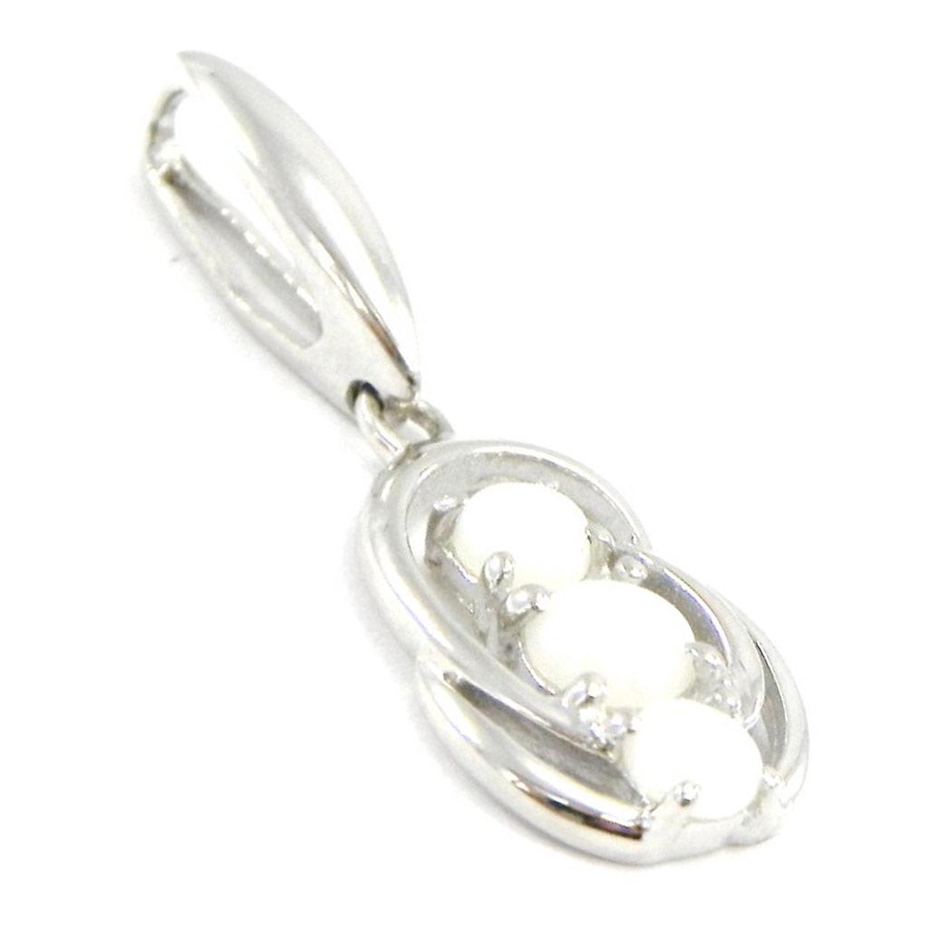 Les Trésors De Lily [I2613] - Artisan Silver Pendant 'Opale Goddess' Silver White (rhodium-plated) - 28x10 Mm