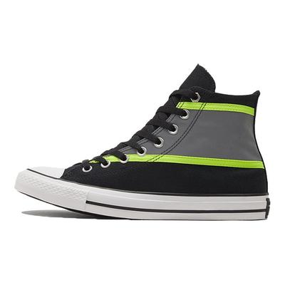Chuck Taylor All Star Hi-Vis Canvas Wrap Non-Slip Shock Absorption High-Top Skate Shoes Unisex Sneakers Black Green Gray 169451C