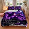 Gengar Vmax Shadow Bite Print 3Pcs Bedding Set,Duvet Cover with 2 Bedro,Pillowcase Home Birthday Gift