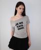 ROSEFRANTZ Minimal French Lettering T-Shirt [Gray]