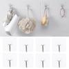 6pcs New Punch-free Transparent Wall Door Hangers Kitchen Holder Multi-purpose Self-adhesive Hooks