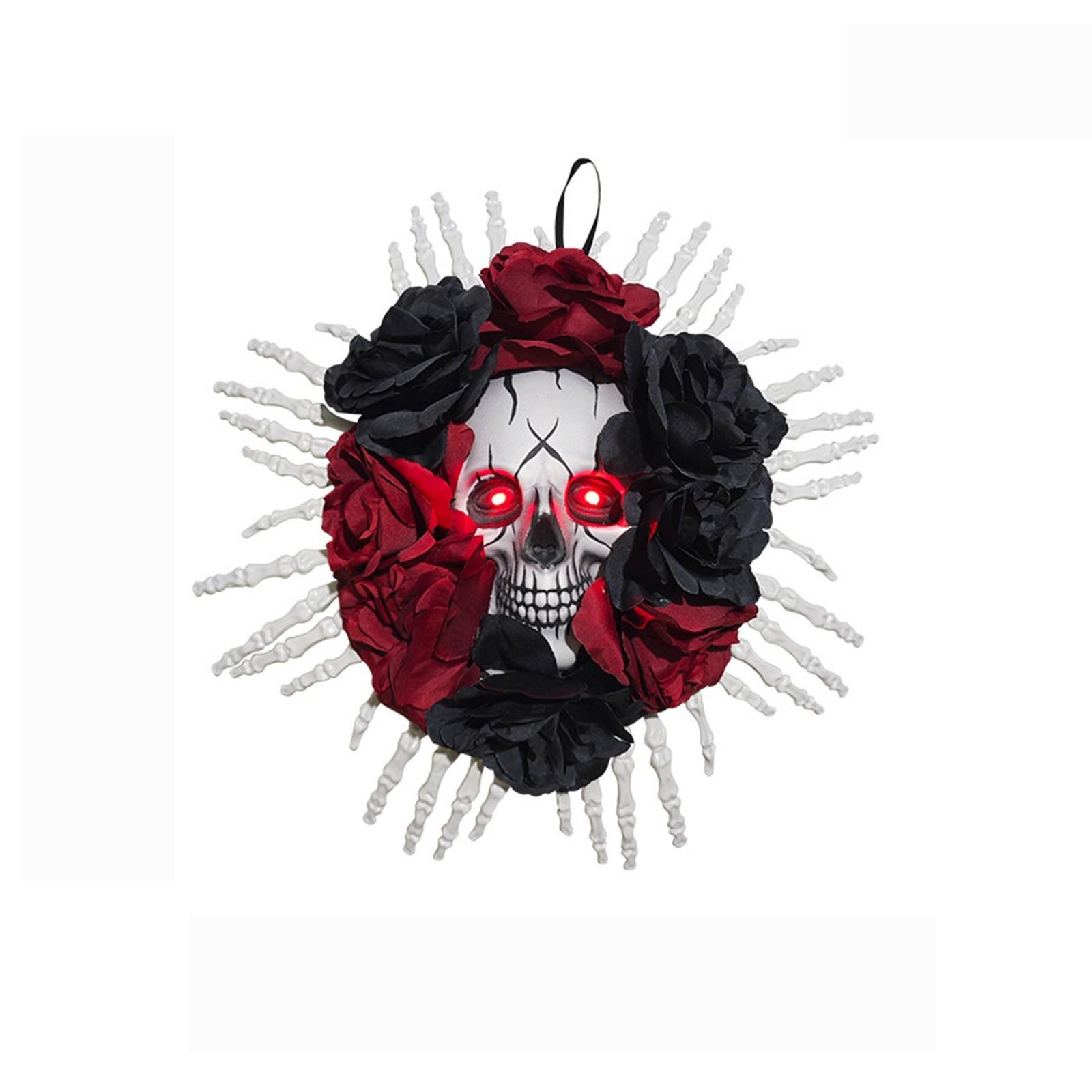 

Украшение для вечеринки Подвеска на дверь ручной работы Оформление площадки Хэллоуинский венок One Size