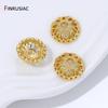 18K Gold Plated Brass 9mm Flower Bead Caps For Jewelry,Caps For Beads,Hollow Round Bead End Caps For DIY Needlework Accessories
