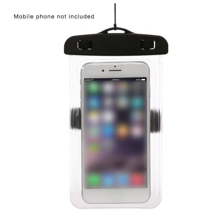 Pochette Étanche Téléphone [IPX8] Etui/Housse/Coque Étanche Smartphones Universel Sac Protection pour 5,1 à 6,0 pouces - transparent