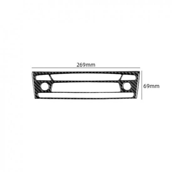 Carbon Fiber Interior Radio Console Cover Trim For BMW 1 Series E82 E88 2008-13