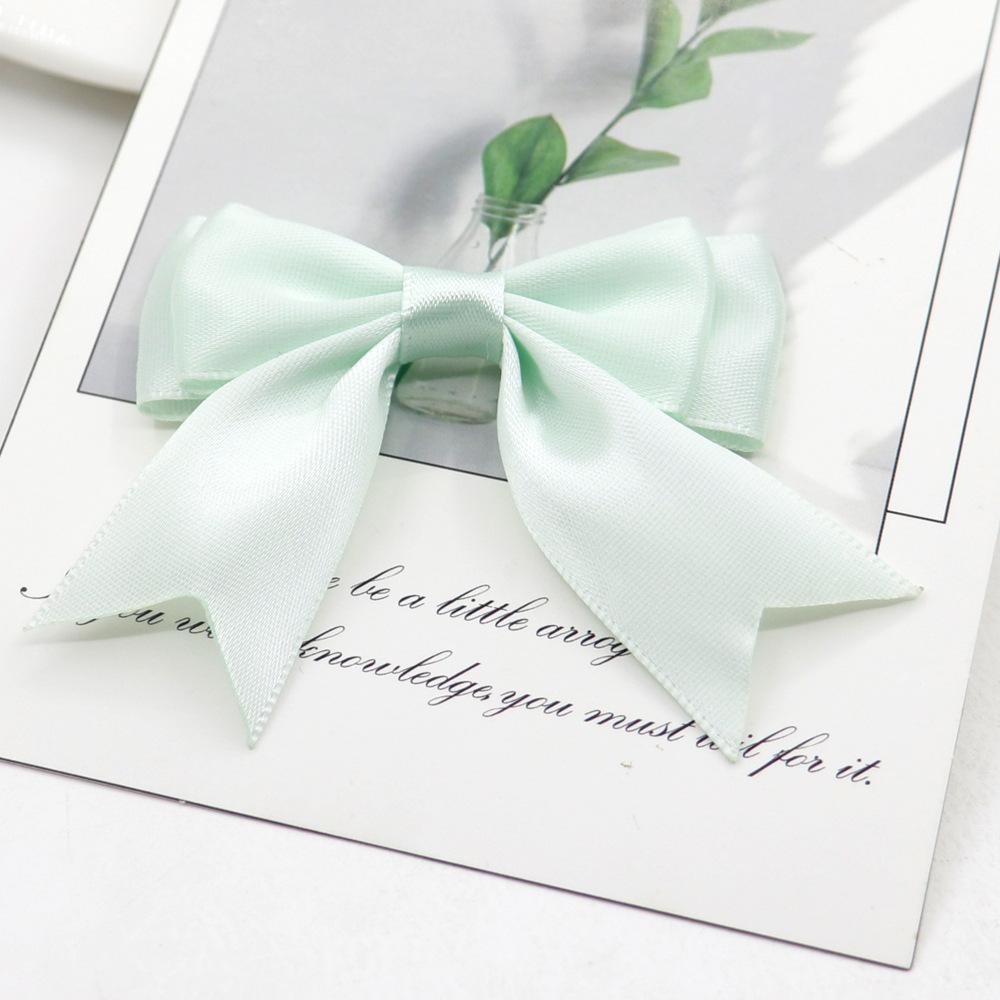 2,5 cm Polyester mit Schwalbenschwanz-Wickelbund Schleife DIY Handgefertigte Blume