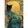 DIY Diamond Painting Art 5D round Diamond Mosaic cat Diamond Embroidery Cross-Stitch kit for Adult Home wall Decoration