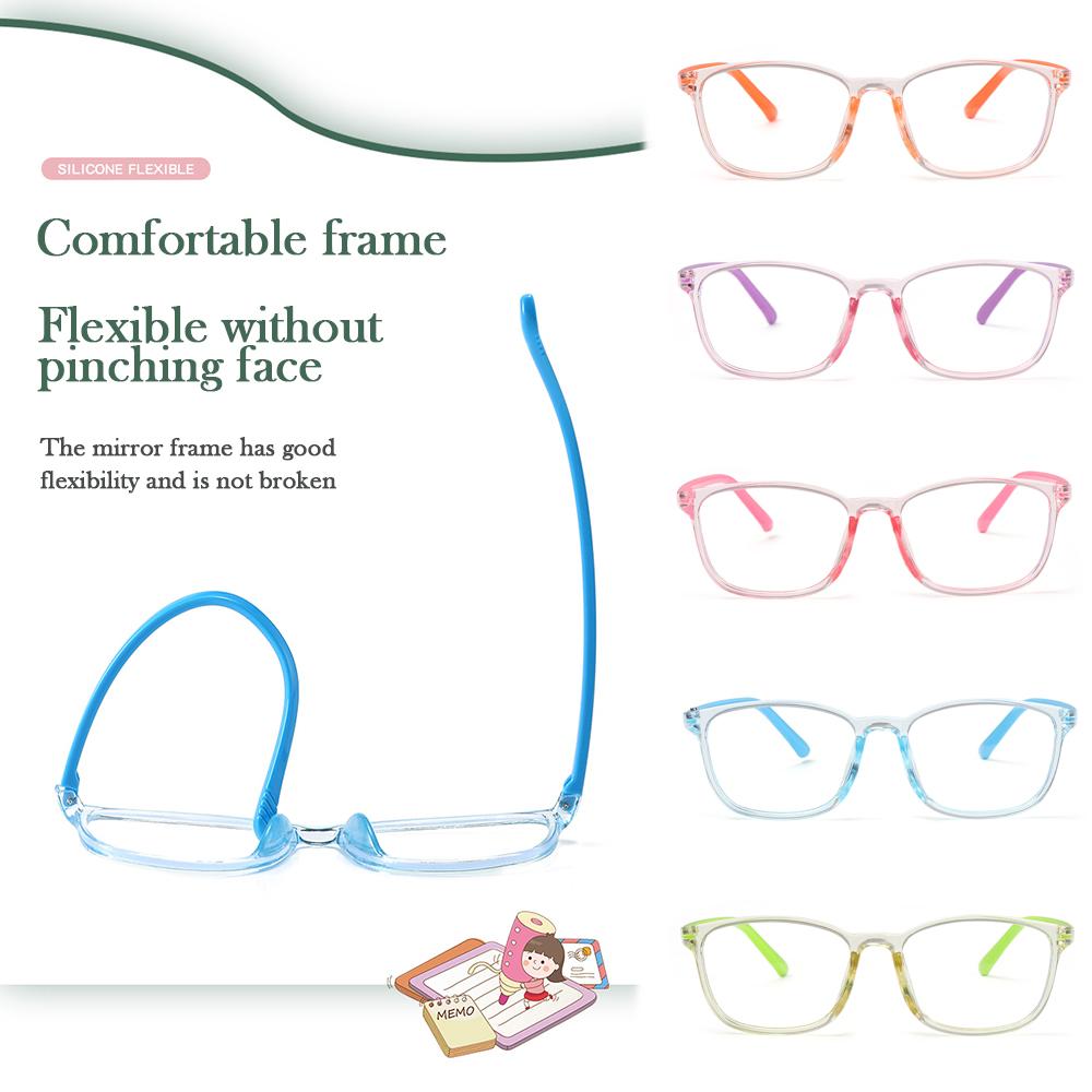 Online Classes Eye Protection Kids Glasses Comfortable Eyeglasses Ultra Light Frame Anti-blue Light