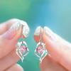 Heartfelt Elegance: Trendy Heart-Shaped Long Earrings for Women, Stylish White Copper Love Pendants