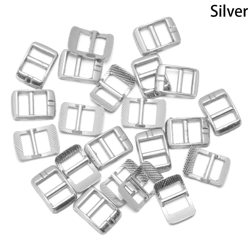 

20pcs High quality 4 colors Belt Buttons Bags Accessories Tri-glide Buckle Diy Dolls Buckles серебряный