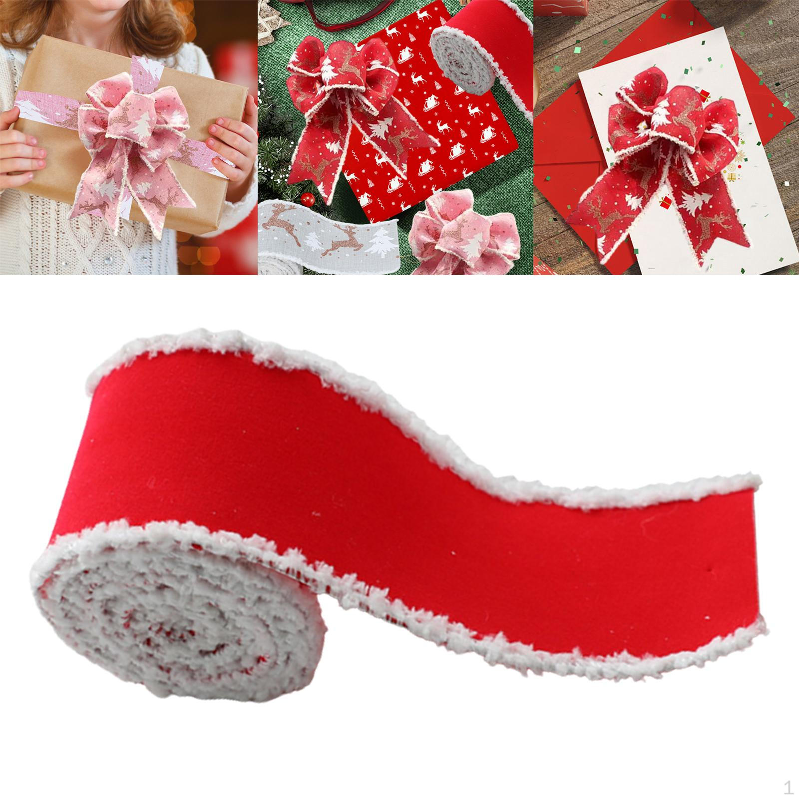 

Рождественские ленты для украшения елки, изготовление декоративных подарков, упаковка для Red