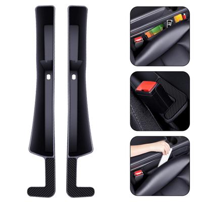 2Pcs Car Seat Gap Fillers Automotive Seat Organizer Large Capacity Easy Installation Universal Car Interior Seat Gap Storage Box