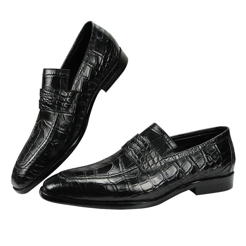 Fashion Classic Italian Men's Leather Shoes Handmade Slip-On Casual Oxford Designer Outdoor Driving Luxury Black Business Office Shoes