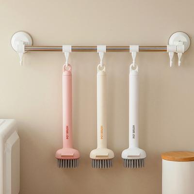 Yousheng Pot Brush Oil-Free Bristles 360-degree Rotating Head Cleaning Brush with Extended Handle Multi-surface Pot