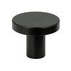 Round Black Metal Furniture Knob 2.5 Cm