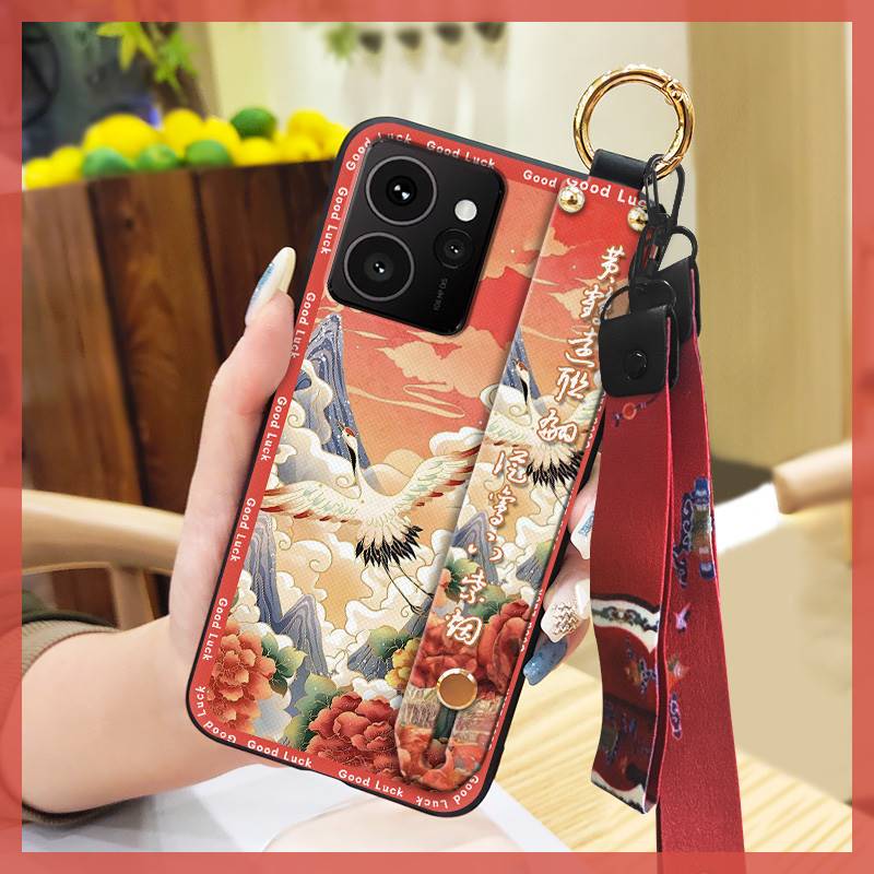 Anti-dust Silicone Phone Case For Nokia HMD Skyline Wrist Strap Durable Ring Kickstand Protective Fashion Back Cover