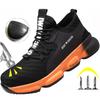 Herren Sicherheits-Sneaker mit Stahlkappe Anti-Quetschschlag Industrielle Arbeitsschuhe Leichte Durchstichsichere Herrenstiefel