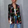 Manteau Long Décontracté Imprimé Mode Printemps/Automne pour Femme Blazer Petite Taille