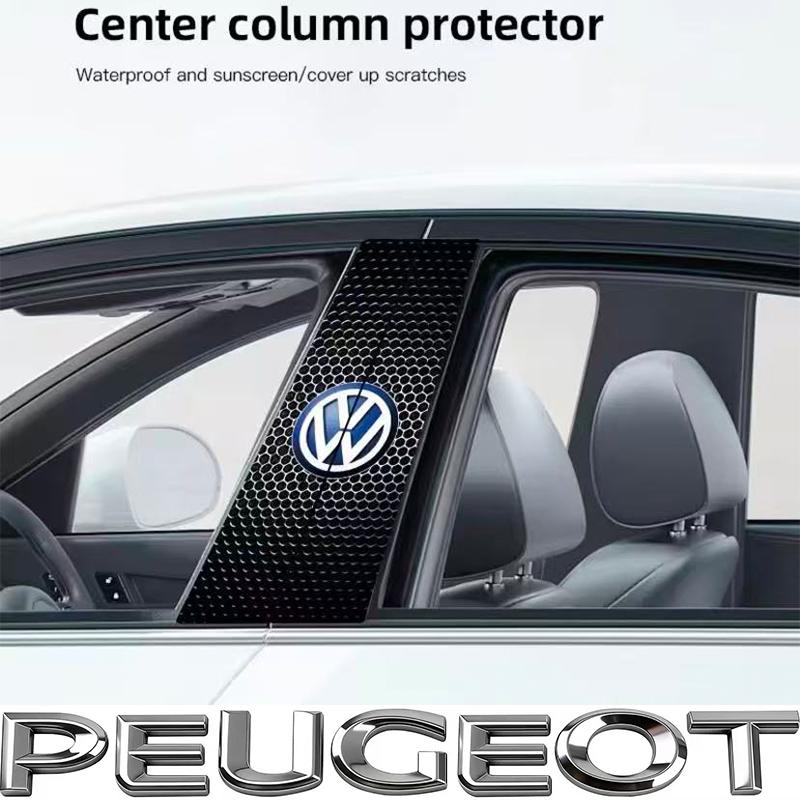 Car Emblem Center Pillar Sticker Auto Door Decorative Stickers For VW GTI Polo Golf MK6 MK7 Passat B6 Tiguan CC T-ROC Tire Valve zj6