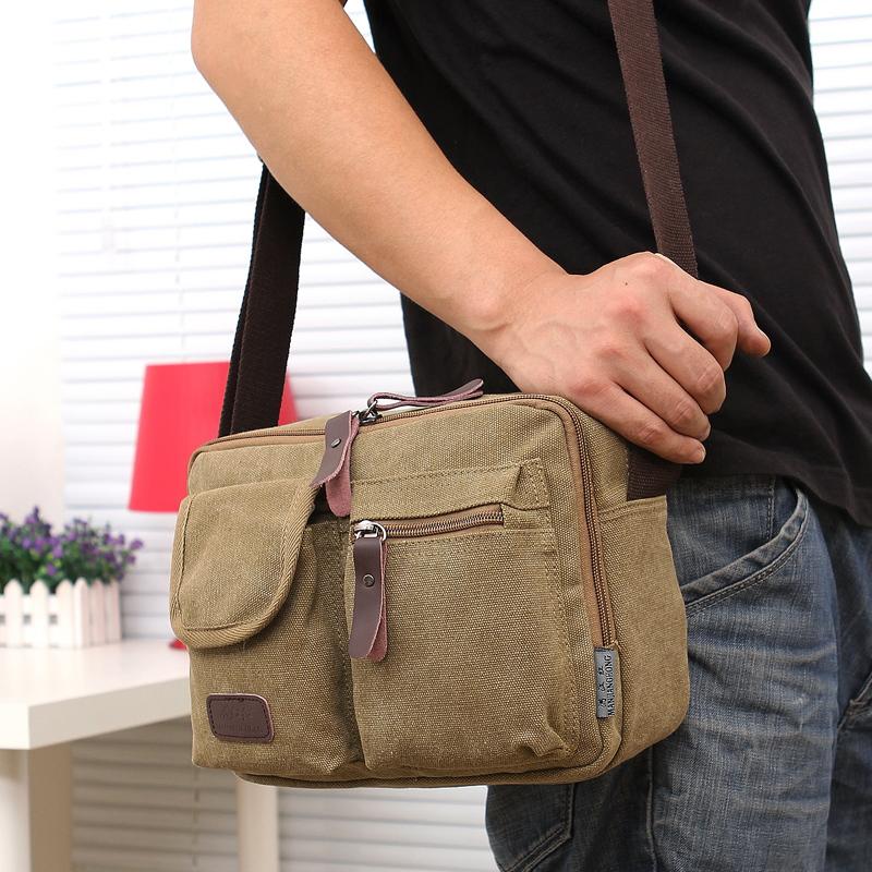 Men Canvas Shoulder Bag Casual Travel Men's Crossbody Bag Luxury Men Messenger Bags Satchel Handbags Tote
