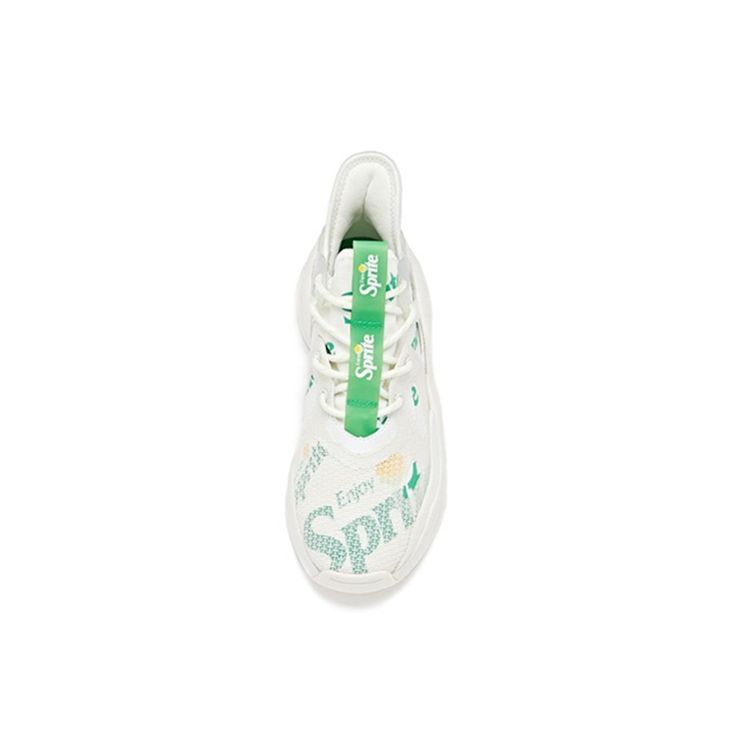 Coca Cola X Anta Lifestyle Series Weifeng Non-Slip Durable Low-Top Dad Shoes Women sneakers White Green 122028085-10