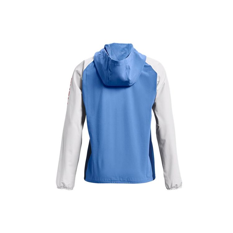 Under Armour Color Block Letter Print Loose Zip-Up Jacket Women Jacket Blue 1368356-488