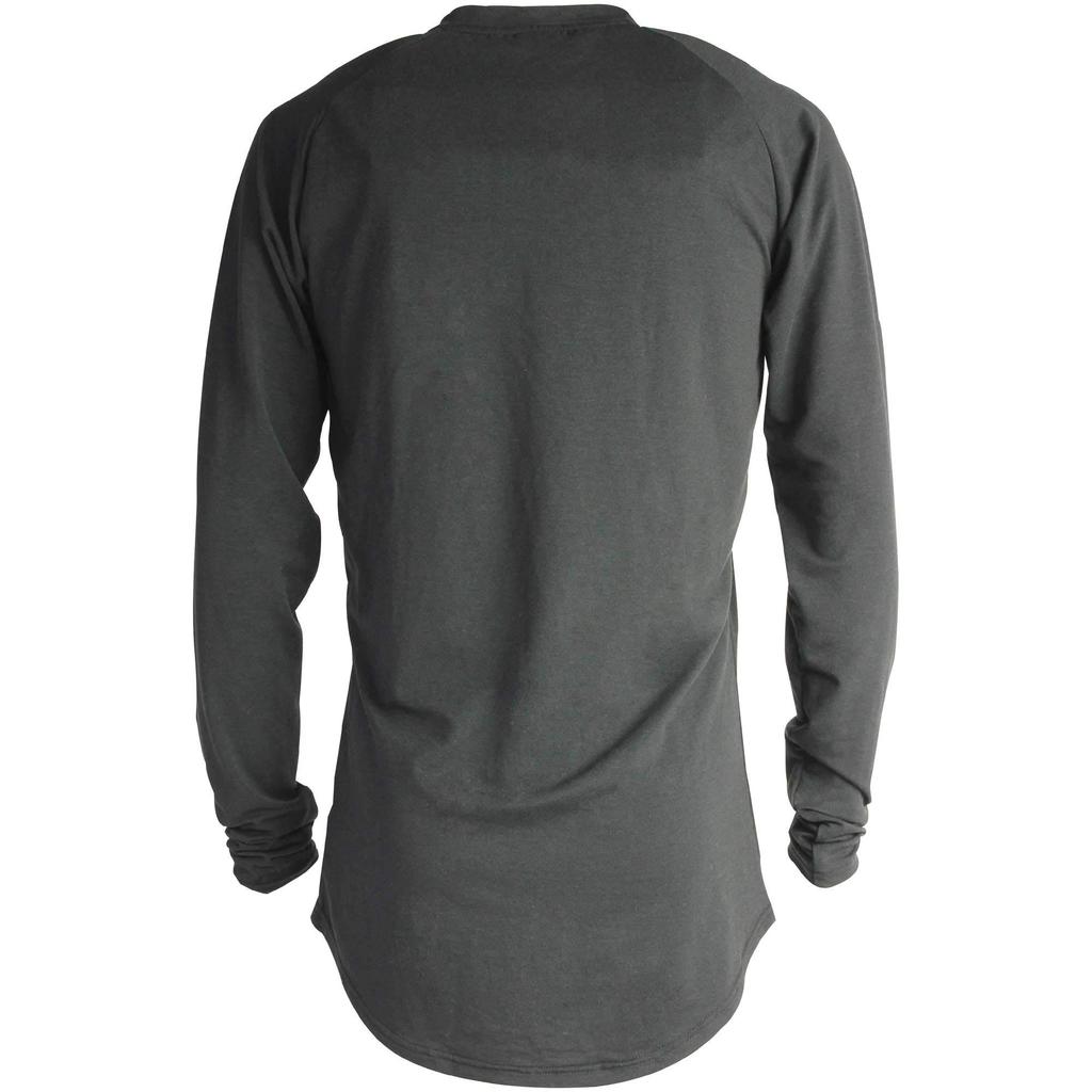 North Peak Men's Long Sleeve Inner Shirt for Snowboarding and Skiing, NP-8043 Black, Size L