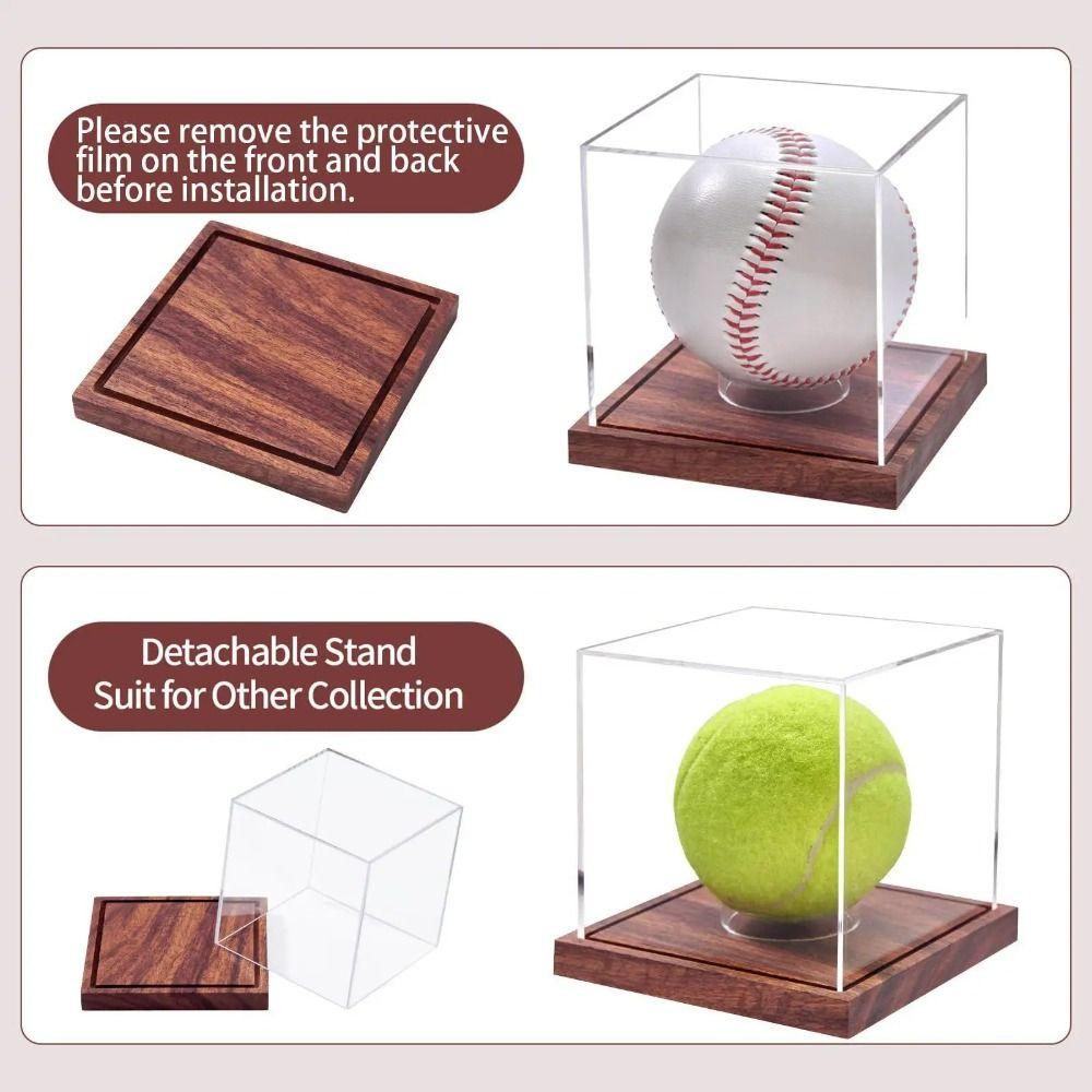 Transparent Baseball Box Quality Acrylic Baseball Holder Baseball Display Case  Golf Tennis Ball