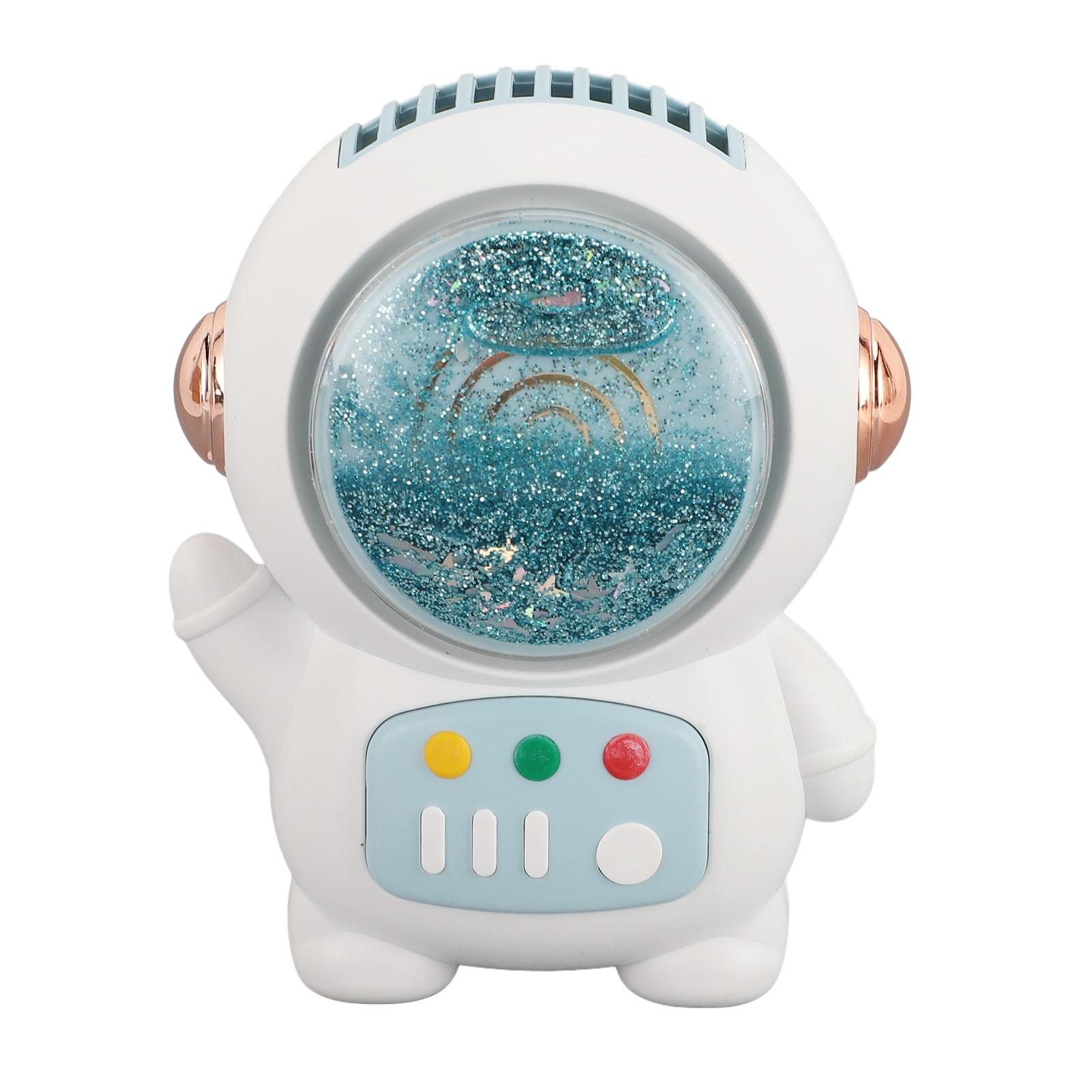 Портативный вентилятор для астронавтов, мини-USB-зарядка, ручной безлистный портативный шейный подвесной вентилятор для работы светло-синий