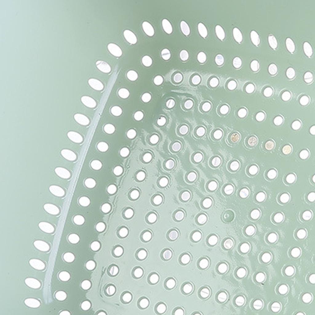 Vegetable Draining Basket Double Layered Plastic Food Fruit Bowl and Strainer Set for Kitchen