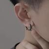 Stainless Steel Spike Hoop Earrings Hollow Out Design Punk Stud Jewelry  for Women Men