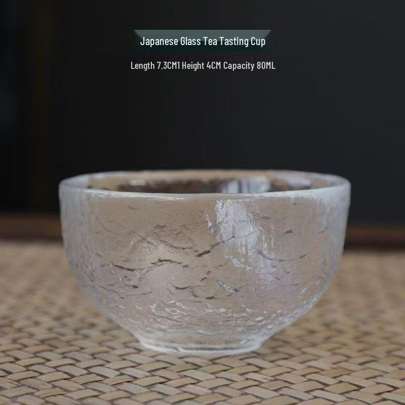 Japanese Crystal Glass Kung Fu Tea Cup with Gold Painting - Small Tasting Bowl