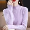Semi-turtleneck bottoming shirt women's autumn and winter new inner knitted top high-end large-size loose pullover sweater