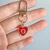 1PC Lobster Buckle Gift Metal Party 26 English Letters Keychain Marker Heart Shaped Red Love Keychain Design DIY Creativity