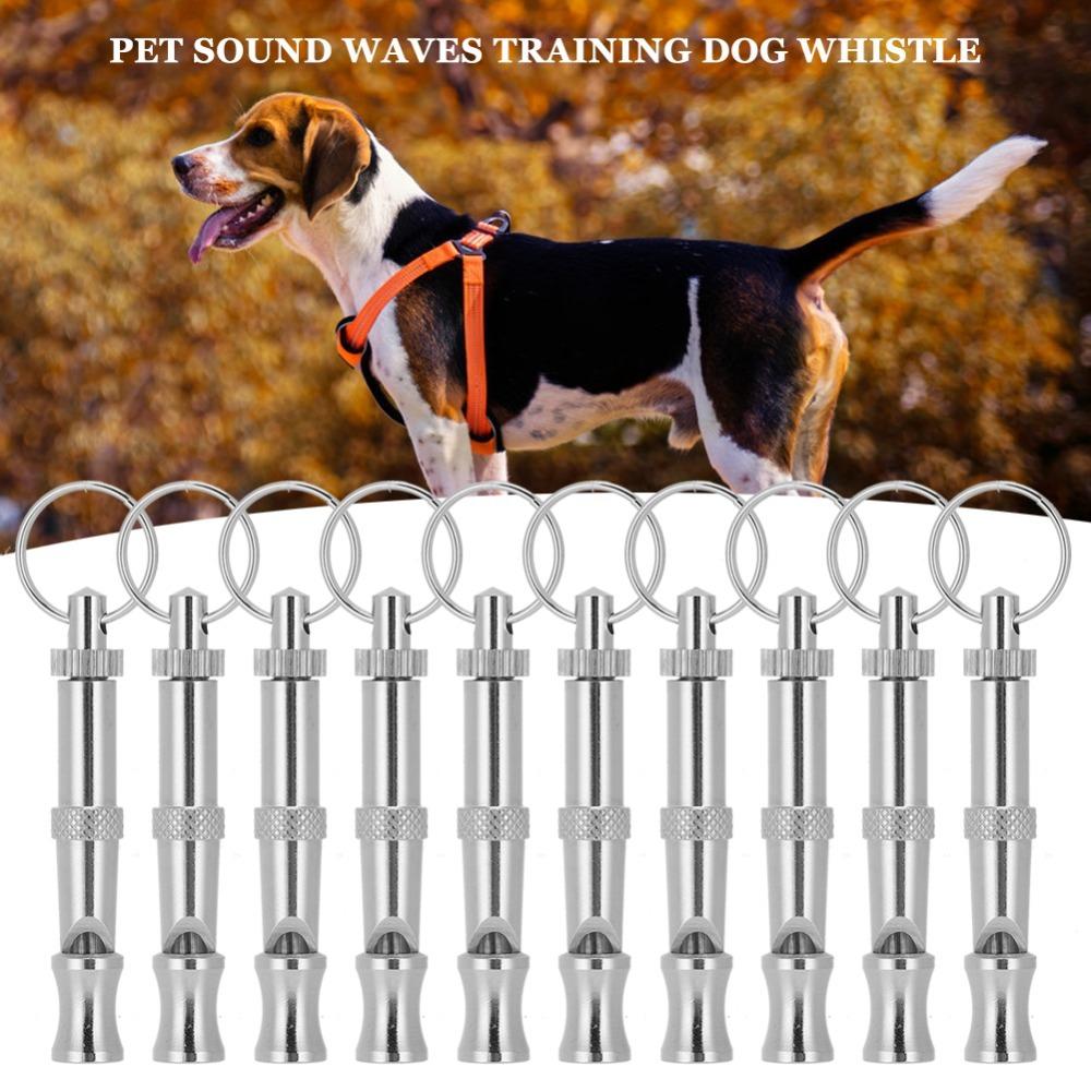 10PCS Metal Dog Training Device Frequency Adjustable Compact Pet Sound Training Tool Portable Smooth Surface