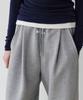 GRASPLAN One-Tuck Wide Banding Pants_Melange Gray (Regular/Fleece-Lined Ver.)