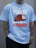 Unisex Black Crew Neck Tee Red Semi Truck Move Over Boys Let This Old Unisex Show You How To Be A Trucker Funny Driver Cotton Tops