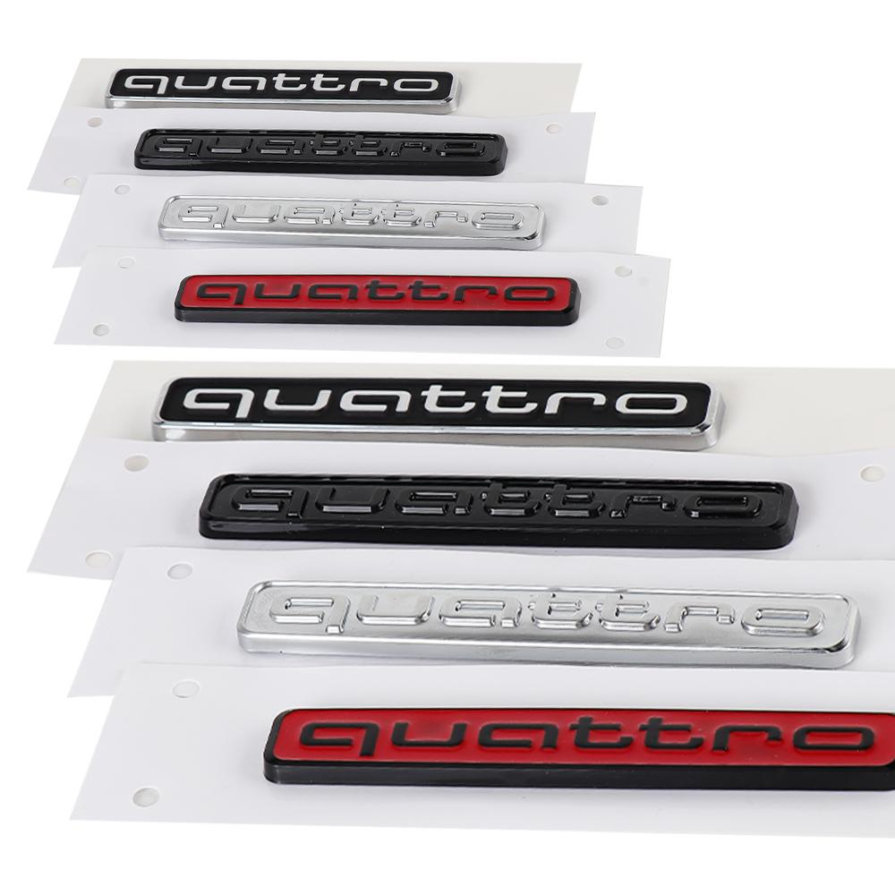 3D ABS QUATTRO Emblem Car Styling Exterior Interior Decoration Sticker for s1 Sline TT A6 C6 C7 A5 A4 B8 A3 A8 A2 Q3 Q5 Q7 RS