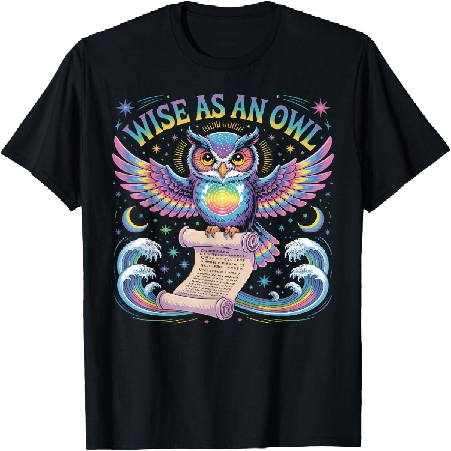 Мудрая как сова, читающая древние свитки Футболка(3) S