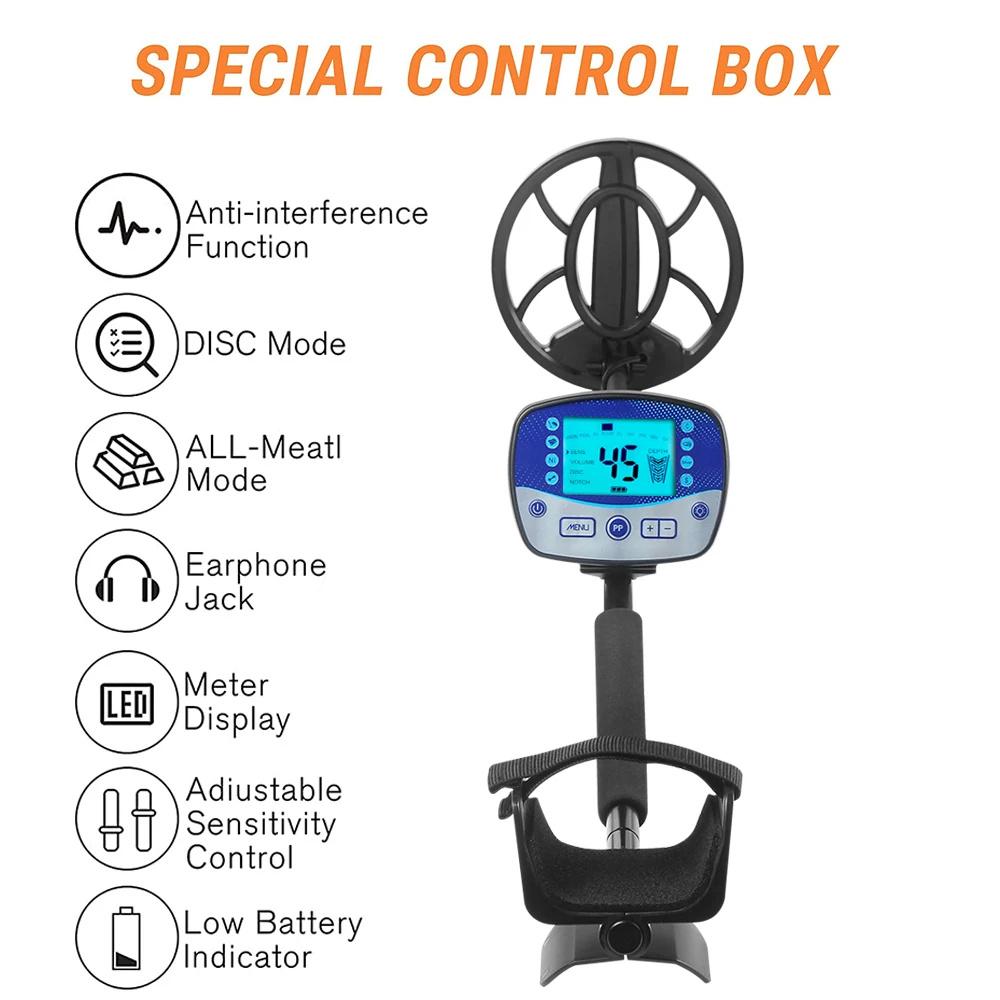 TX11MD990 Professional Underground Metal Detector 10.2 Inch Waterproof Coil High Sensitivity Hunter Finder Metal Finder Portable