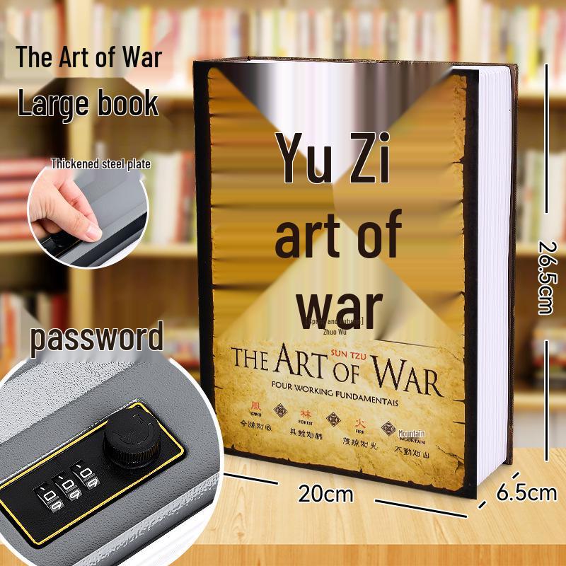 Creative Iron Book Safe: Password Protected Money Storage Box for Home or Office.