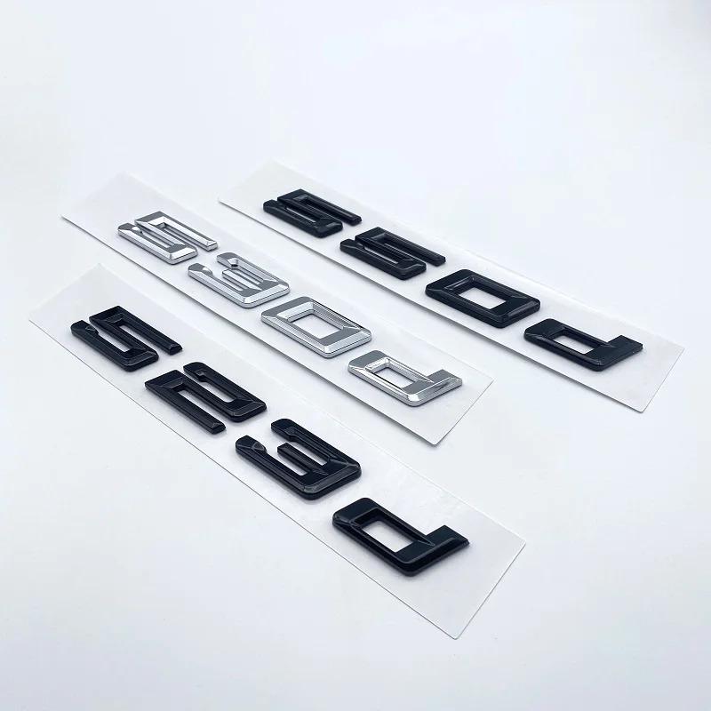 3D New Font Numbers Letters for BMW 5Series E39 E60 E61 F10 F1 520d 523d 525d 530d 535d 540d ABS Emblem G30 Car Trunk Sticker
