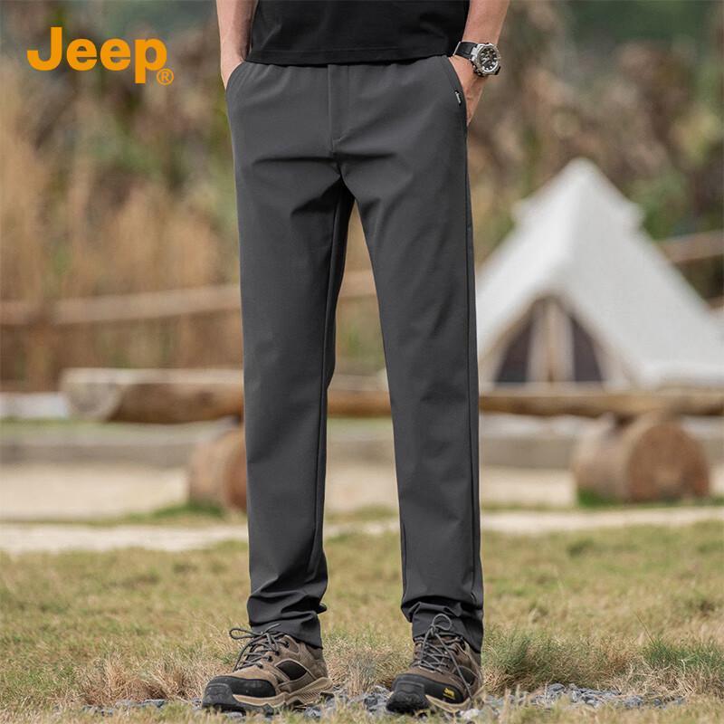 

JEEP Men s High-Stretch Straight Leg Casual Business Trousers 40
