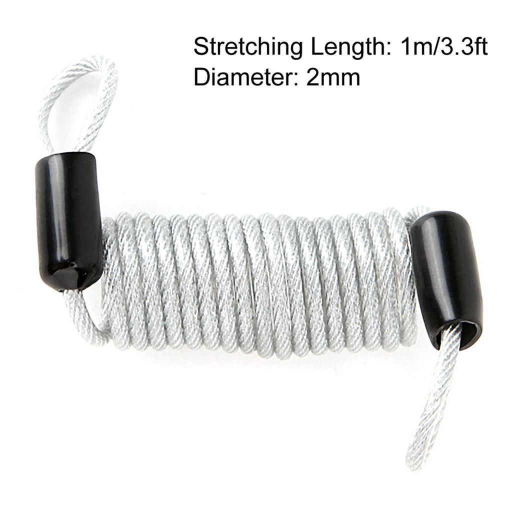 Anti Theft Steel Wire Lock Security Spring Wire Lock for Luggage Bicycle Helmet