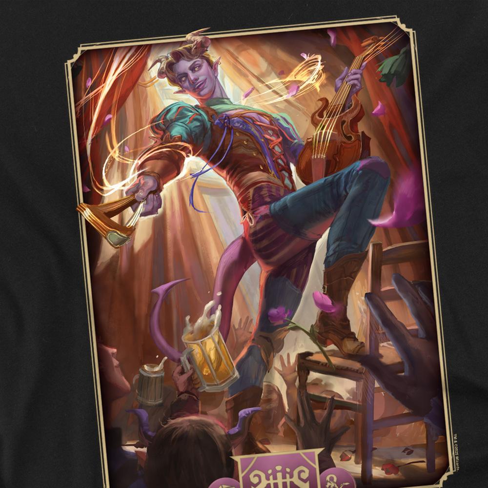 Dungeons & Dragons Mens 2024 Bard Key Art Long-Sleeved T-Shirt