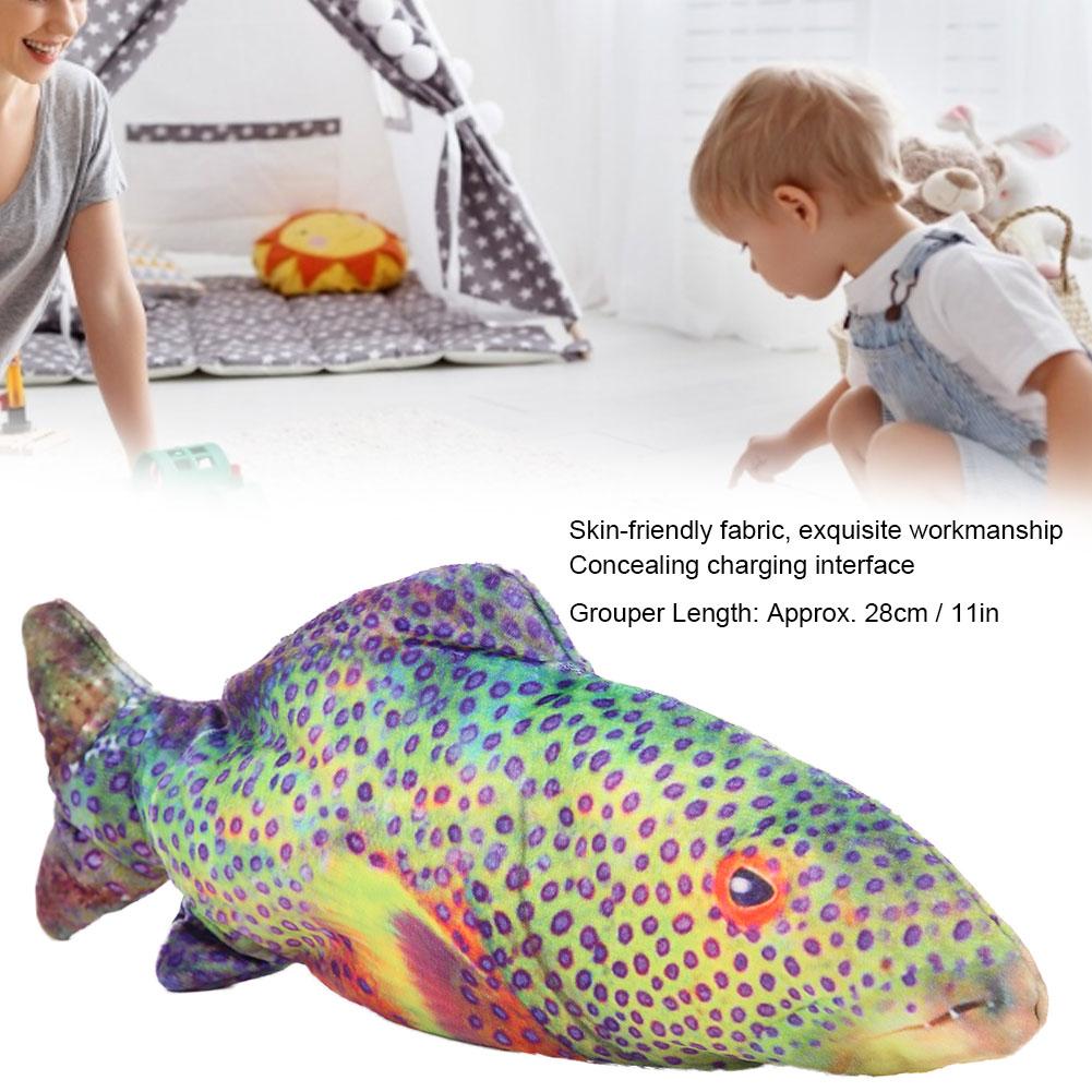 Jucărie Pește Simulat Electric Reîncărcabilă USB Bebeluș Copii Copil Jucărie Pește Cadou Grouper