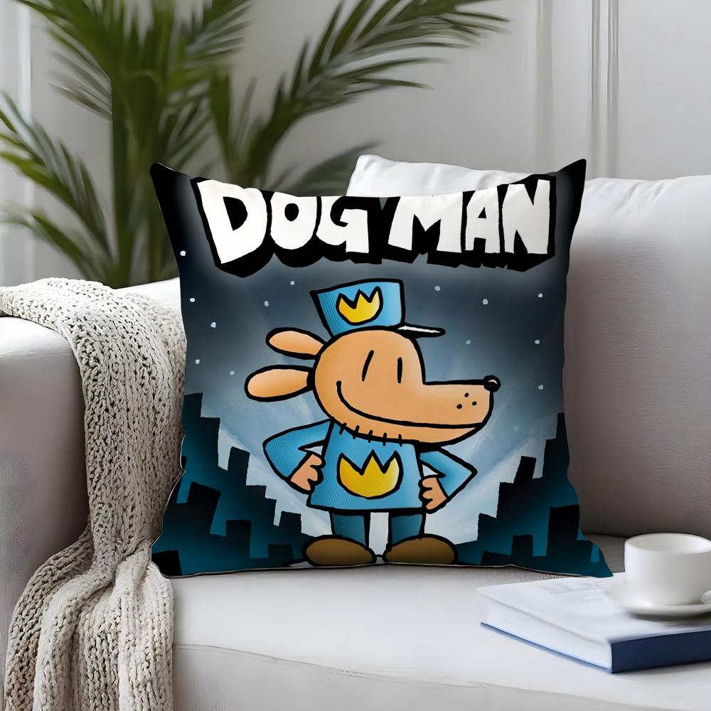 1PC Anime DDogmans Cushion Cover Plush Fabric Soft DoubleSided Printed Sofa Warm Winter Home Child Gift Pillow Case